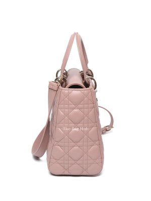 Dior Blush Pink Quilted Leather Cannage Lady Dior Medium Bag
