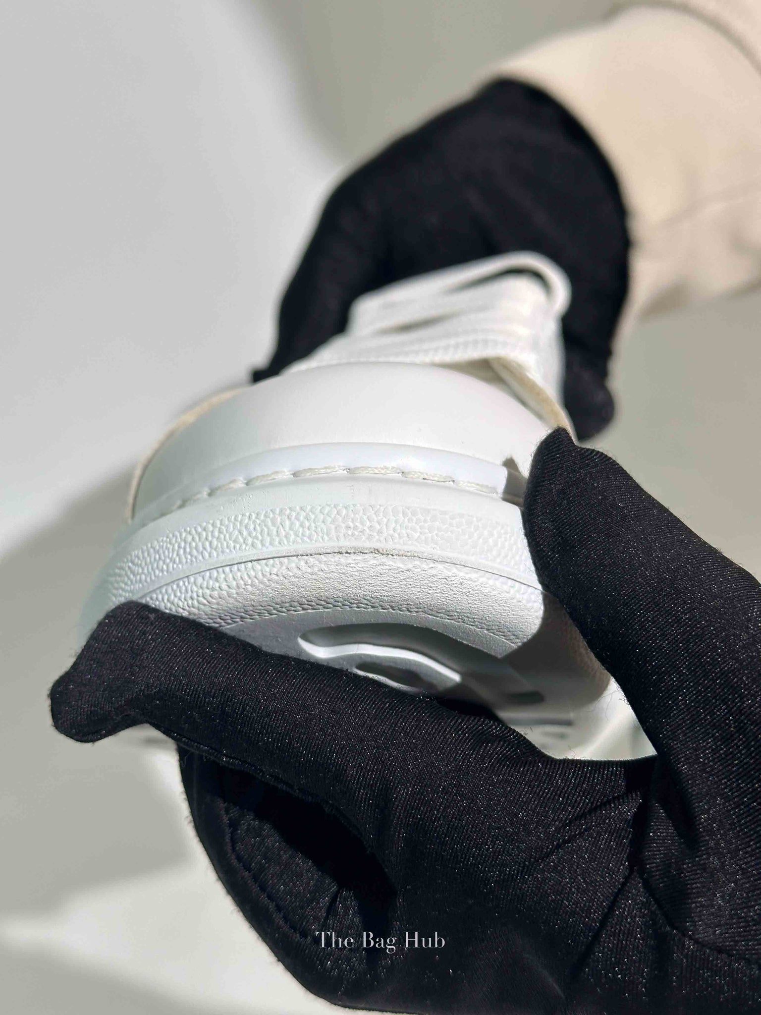 Alexander McQueen White/Black Croc Suede/Leather Oversized Sneakers Size 39.5 D