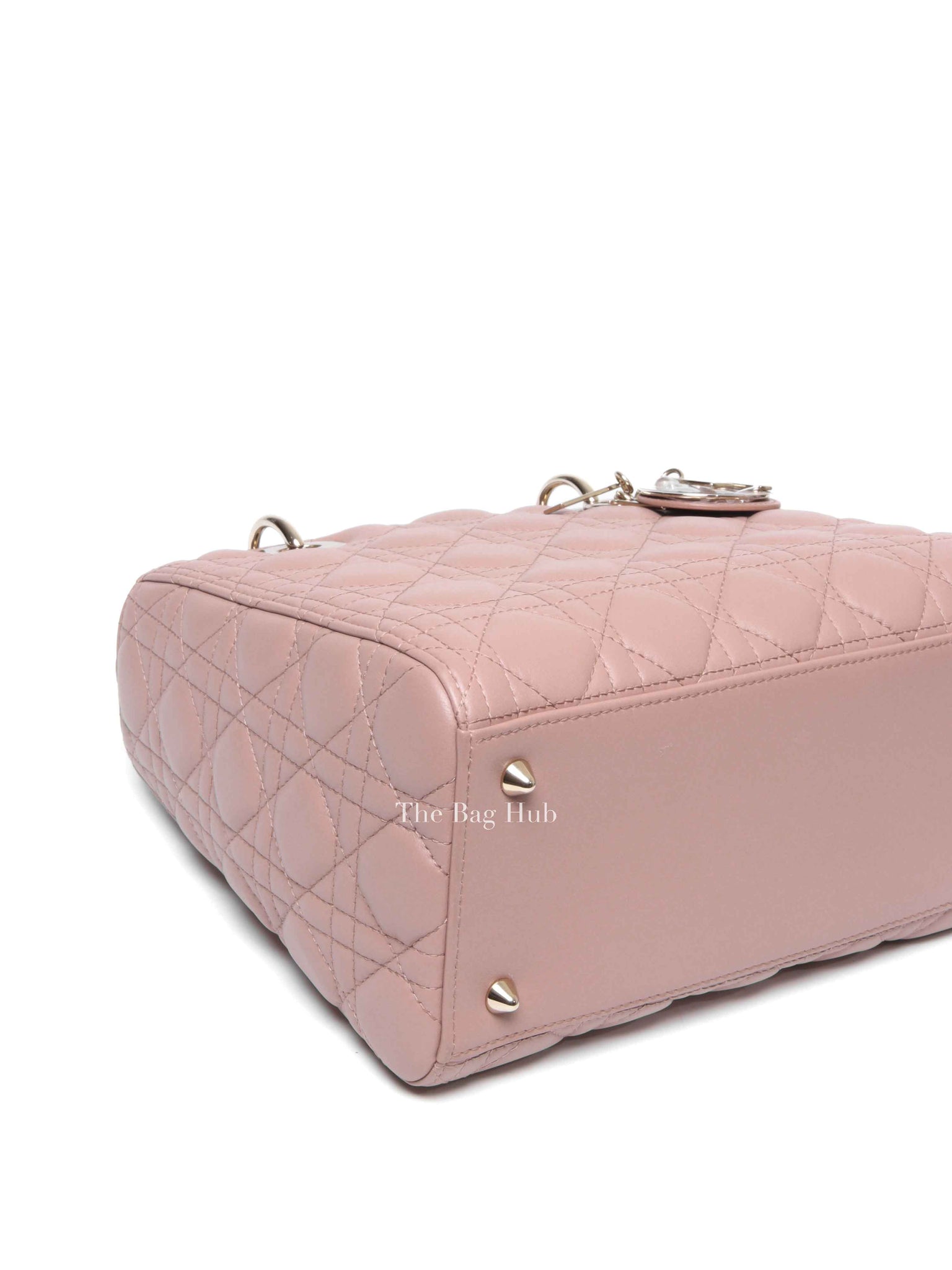 Dior Blush Pink Quilted Leather Cannage Lady Dior Medium Bag