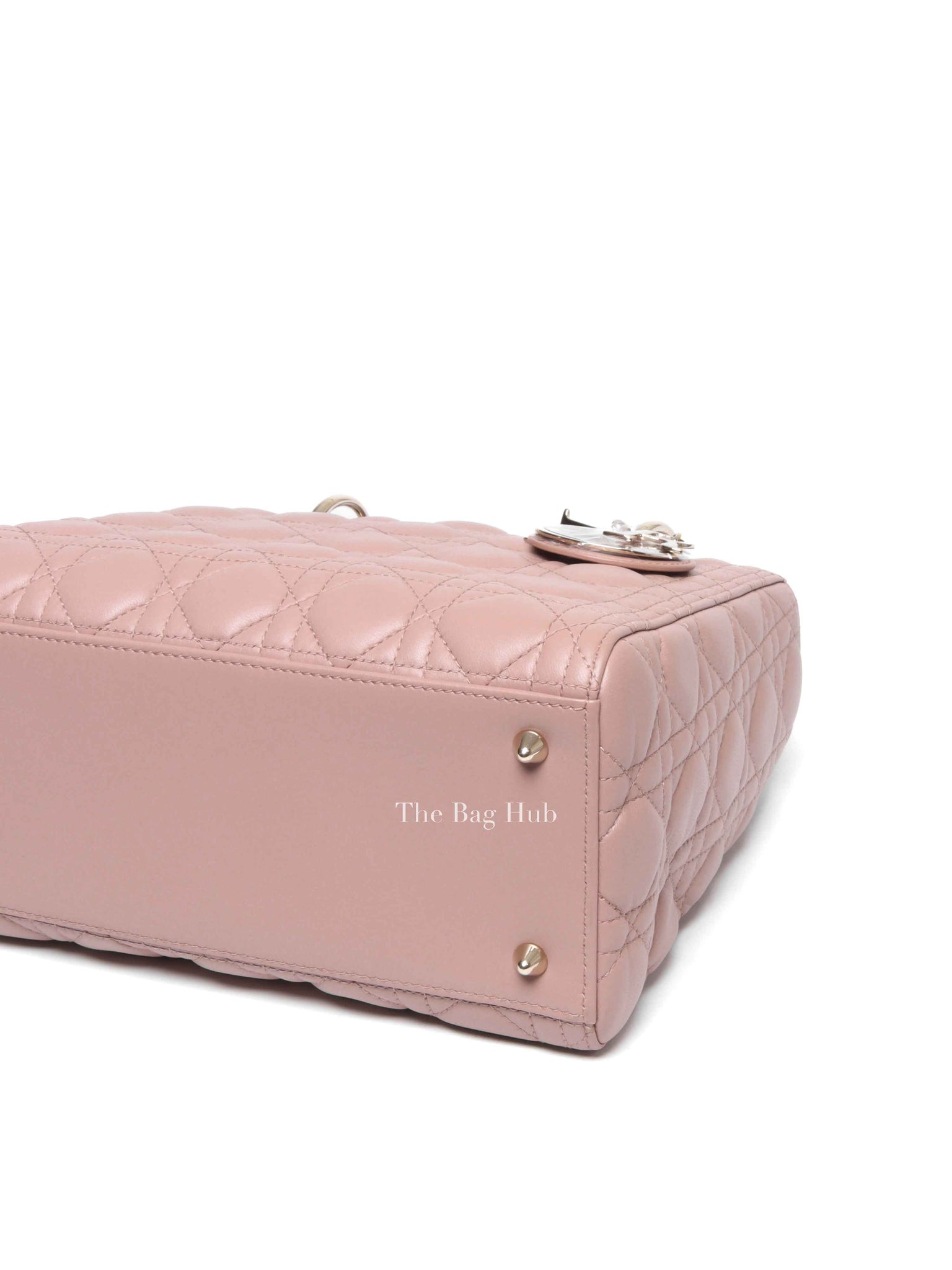 Dior Blush Pink Quilted Leather Cannage Lady Dior Medium Bag