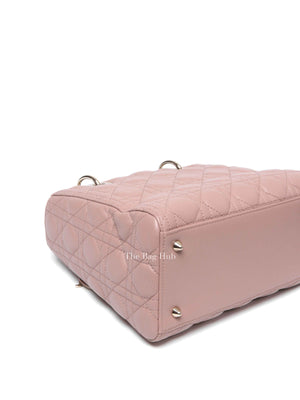 Dior Blush Pink Quilted Leather Cannage Lady Dior Medium Bag