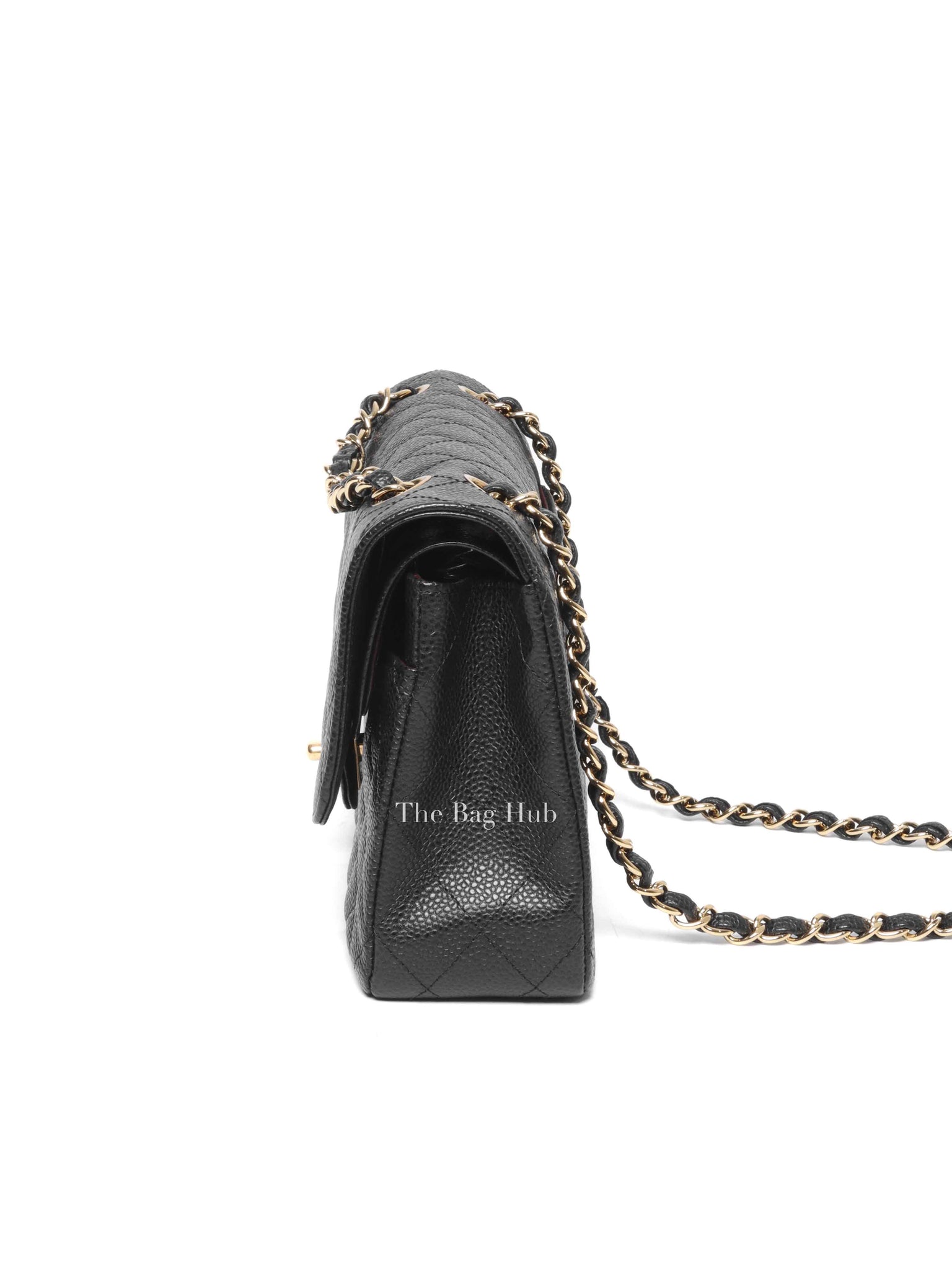 Chanel Black Quilted Caviar Classic Medium Double Flap Bag GHW