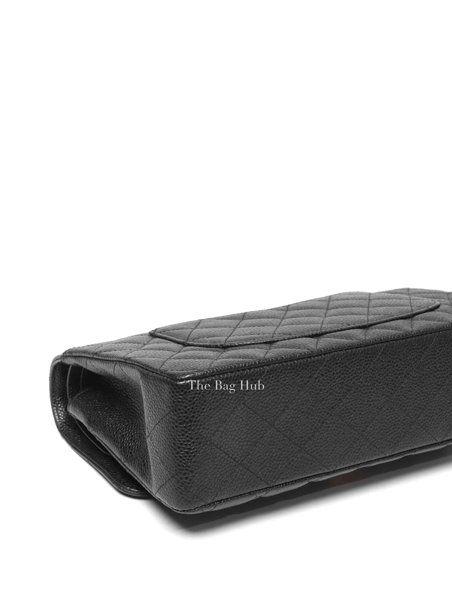 Chanel Black Quilted Caviar Classic Medium Double Flap Bag GHW