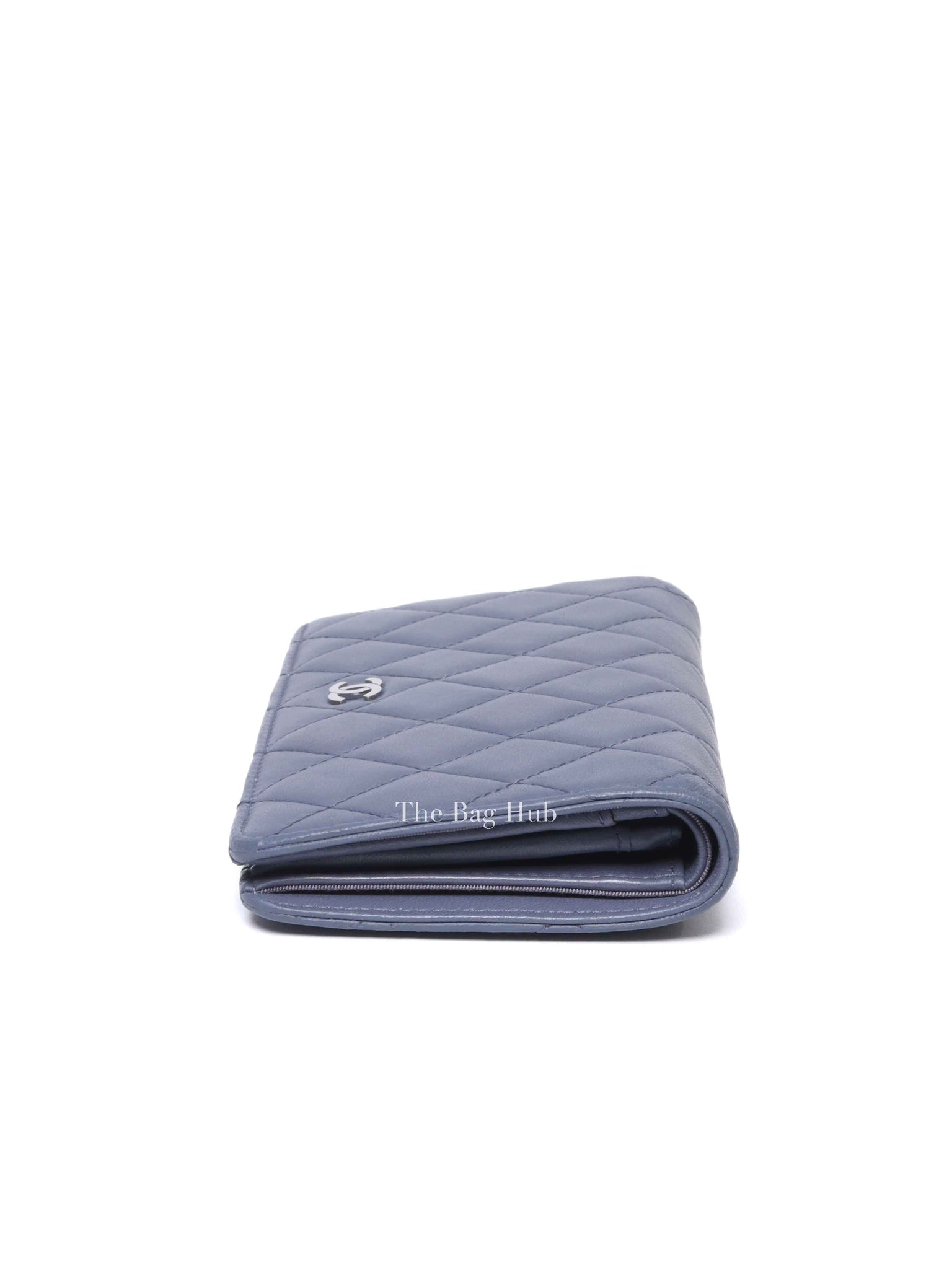 Chanel Blue Quilted Lambskin Yen Long Wallet