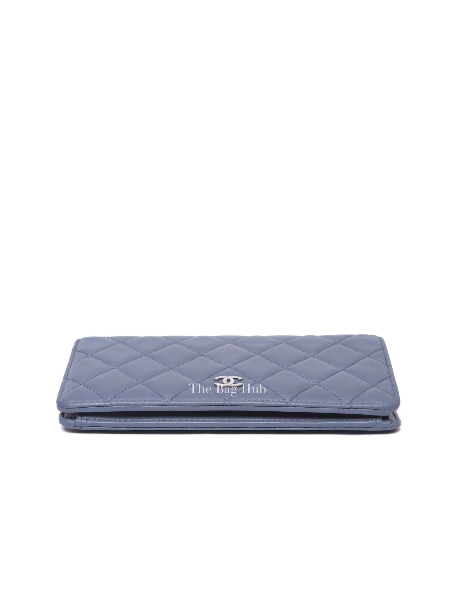 Chanel Blue Quilted Lambskin Yen Long Wallet