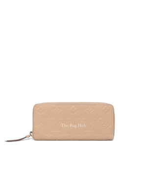 Louis Vuitton Dune Clemence Leather Empreinte Zipped Wallet