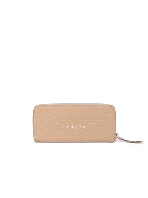 Louis Vuitton Dune Clemence Leather Empreinte Zipped Wallet