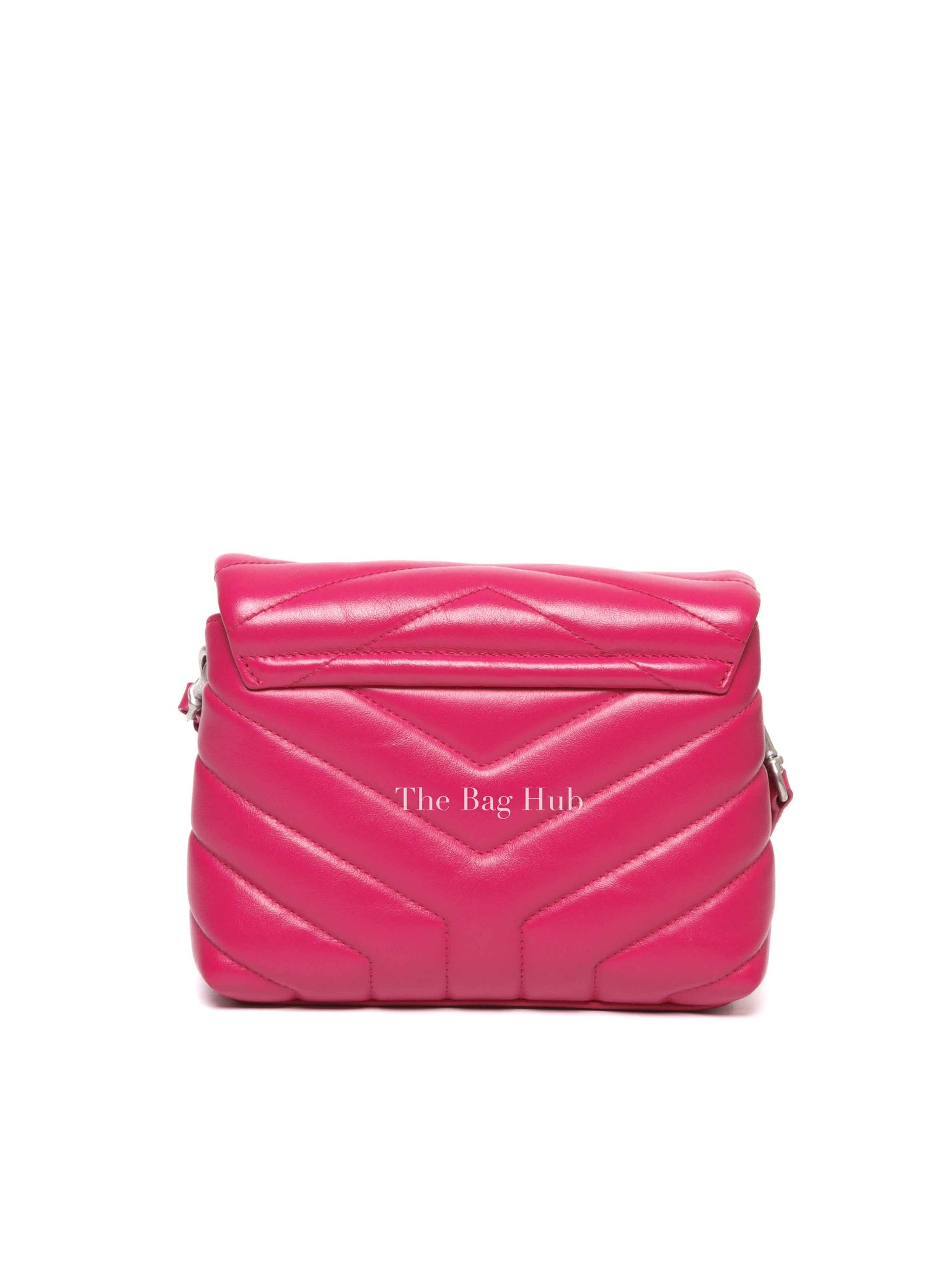 Saint Laurent Fuchsia Pink Leather Quilted Monogram Toy LouLou Crossbody Bag