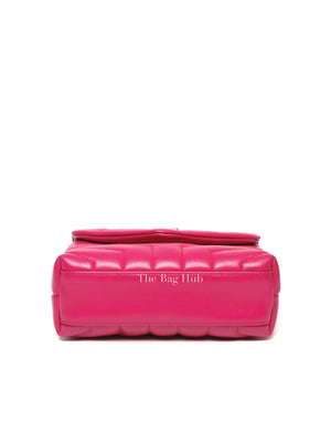 Saint Laurent Fuchsia Pink Leather Quilted Monogram Toy LouLou Crossbody Bag