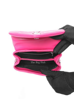 Saint Laurent Fuchsia Pink Leather Quilted Monogram Toy LouLou Crossbody Bag