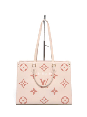 Louis Vuitton Cream Bicolor Monogram Empreinte OTG MM Tote Bag