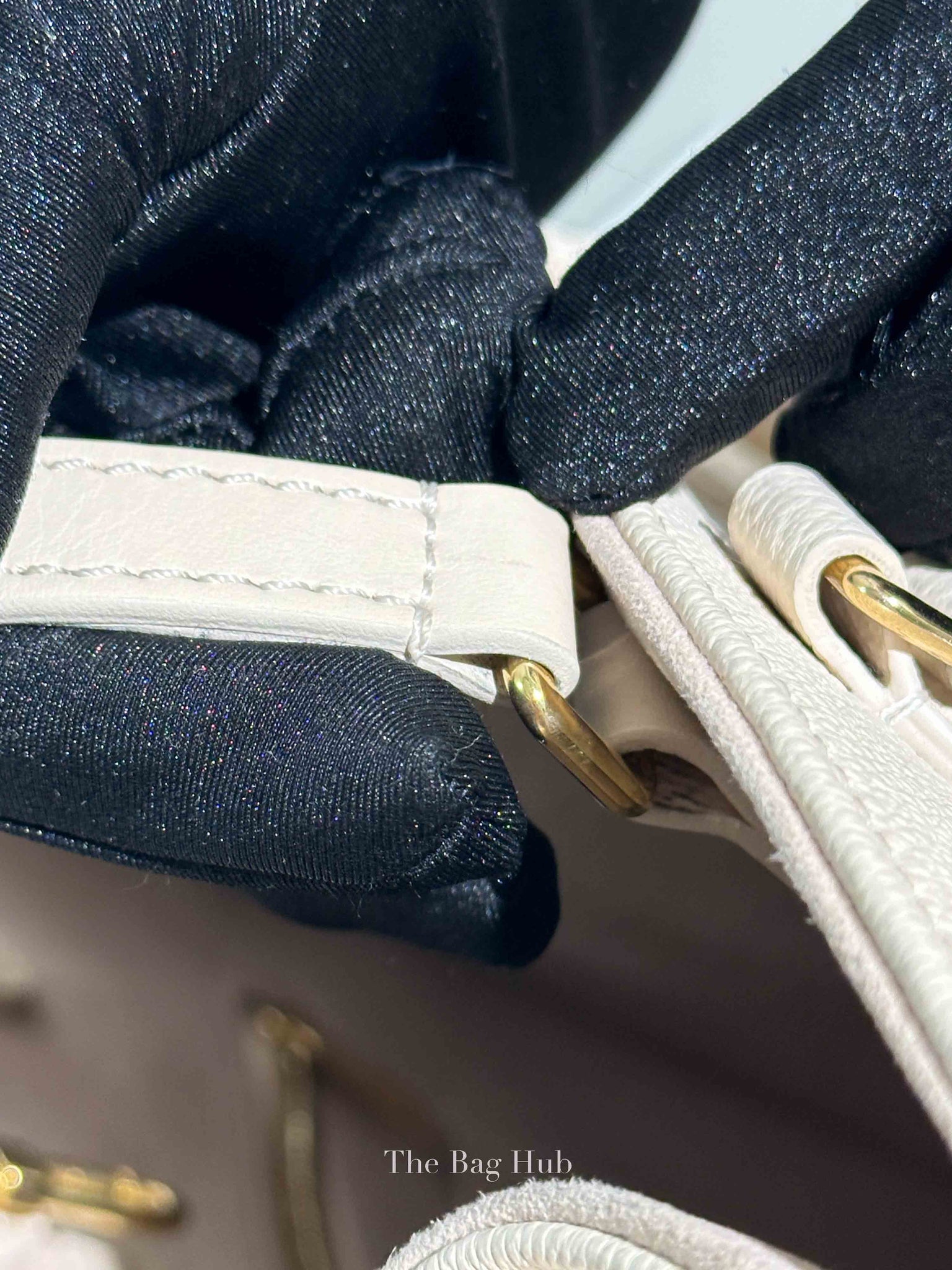 Louis Vuitton Cream Bicolor Monogram Empreinte OTG MM Tote Bag