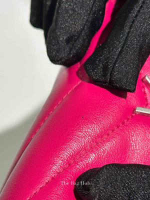 Saint Laurent Fuchsia Pink Leather Quilted Monogram Toy LouLou Crossbody Bag