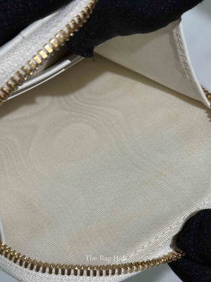 Christian Dior Latte Lambskin Cannage Lady Dior Phone Holder