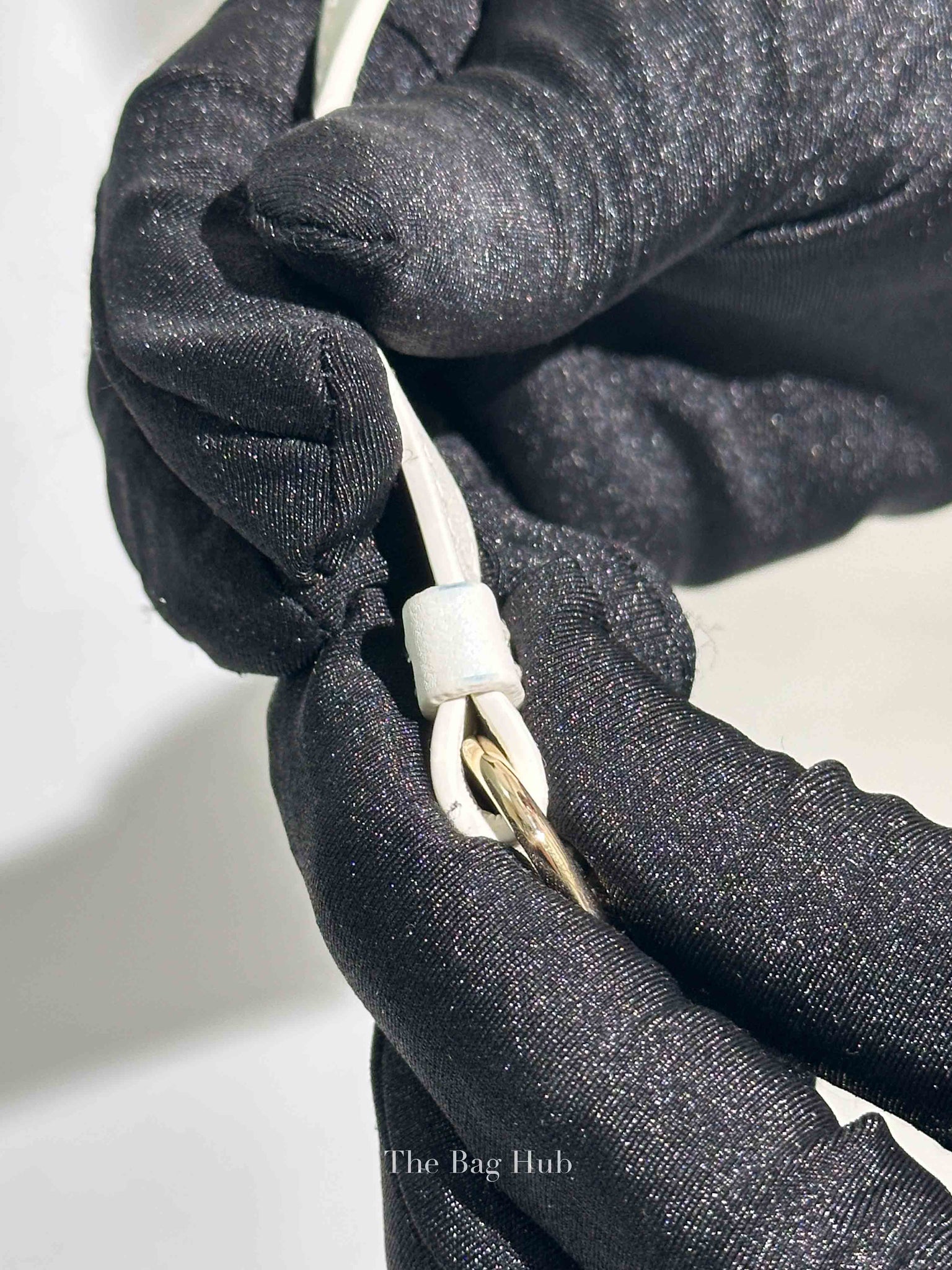 Christian Dior Latte Lambskin Cannage Lady Dior Phone Holder