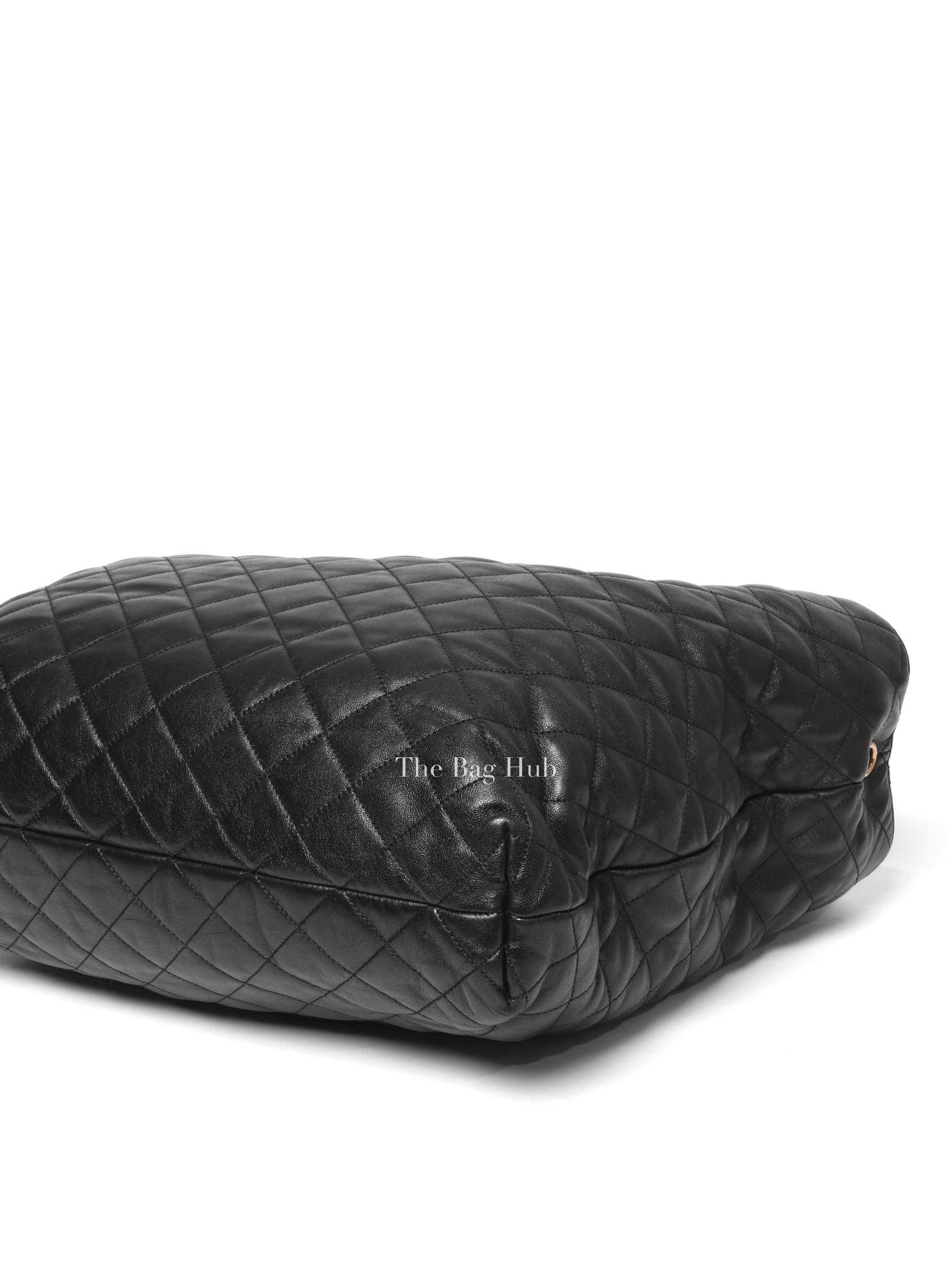 Saint Laurent Black Quilted Leather Icare Shopping Tote Bag