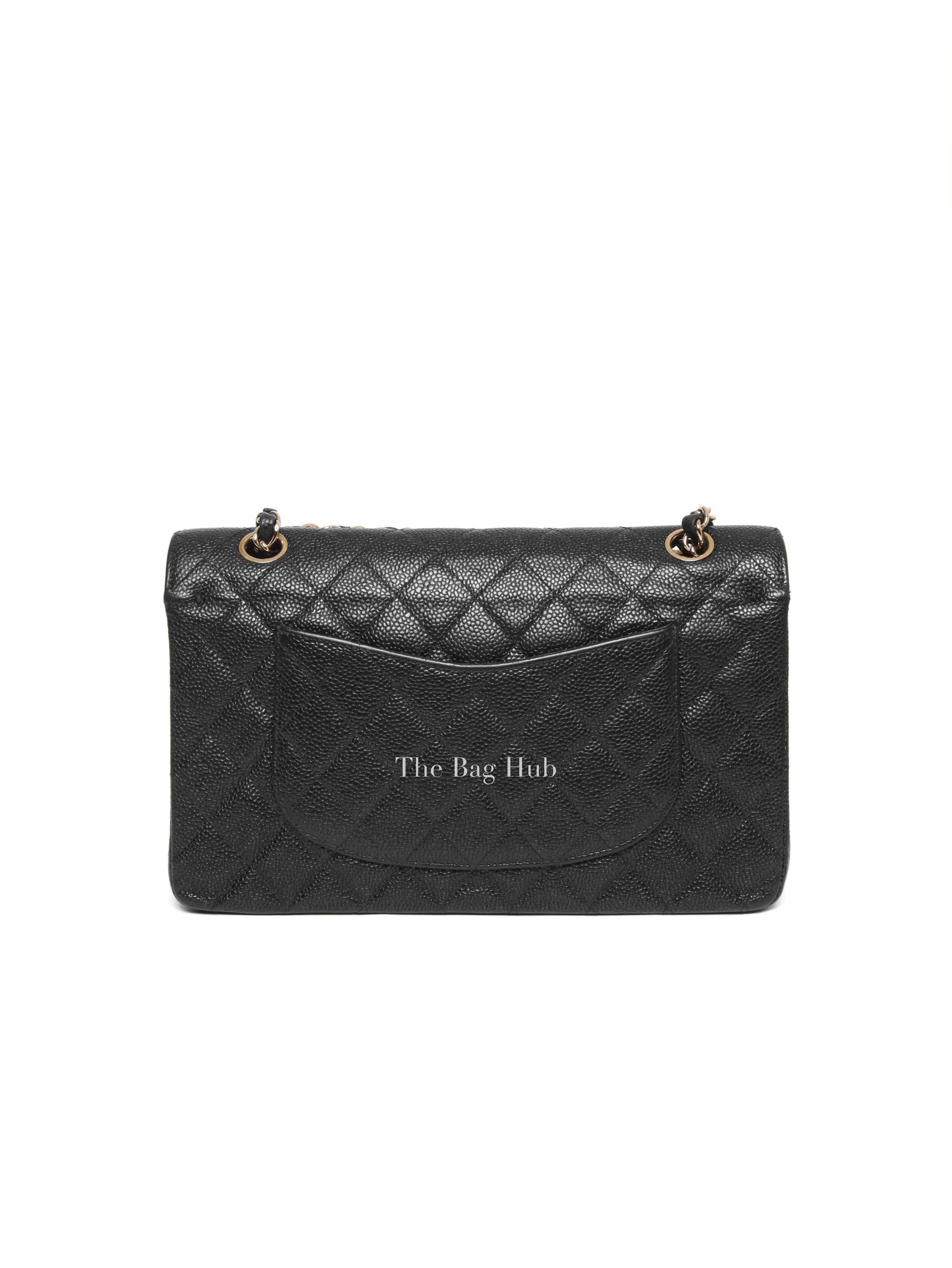 Chanel Black Caviar Classic Vintage Double Flap Medium GHW