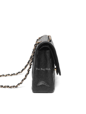 Chanel Black Caviar Classic Vintage Double Flap Medium GHW