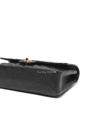 Chanel Black Caviar Classic Vintage Double Flap Medium GHW