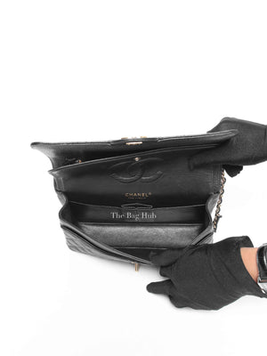 Chanel Black Caviar Classic Vintage Double Flap Medium GHW