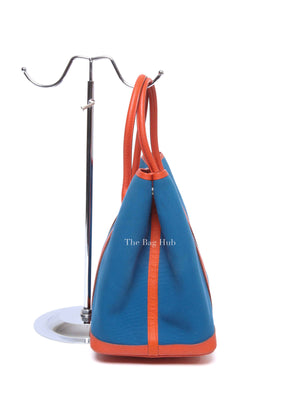Hermes Blue/Orange Canvas Garden Party 36 Bag
