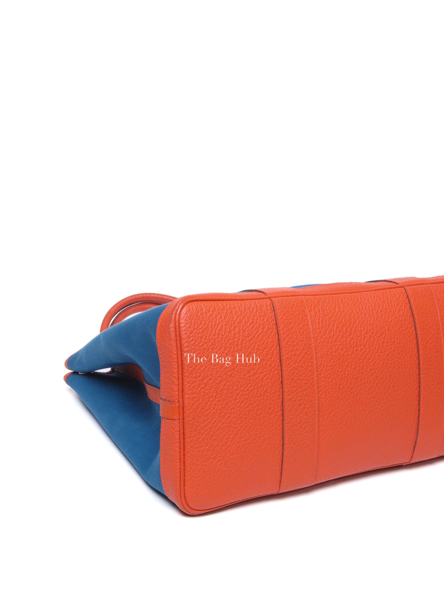Hermes Blue/Orange Canvas Garden Party 36 Bag