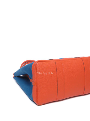 Hermes Blue/Orange Canvas Garden Party 36 Bag
