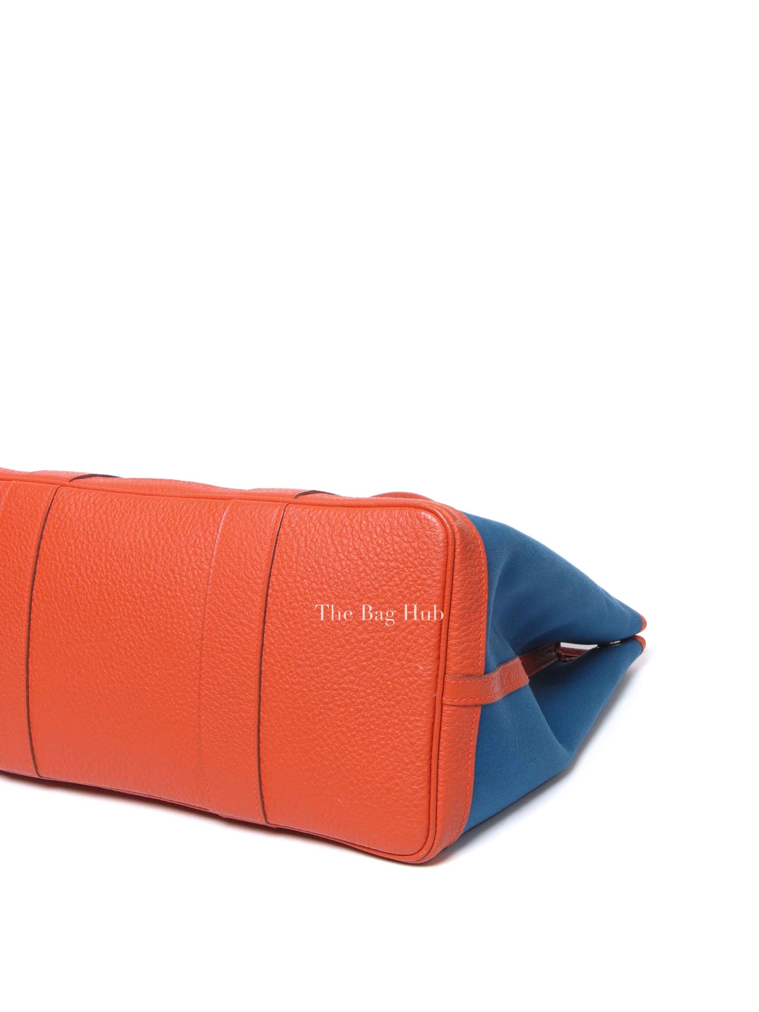 Hermes Blue/Orange Canvas Garden Party 36 Bag