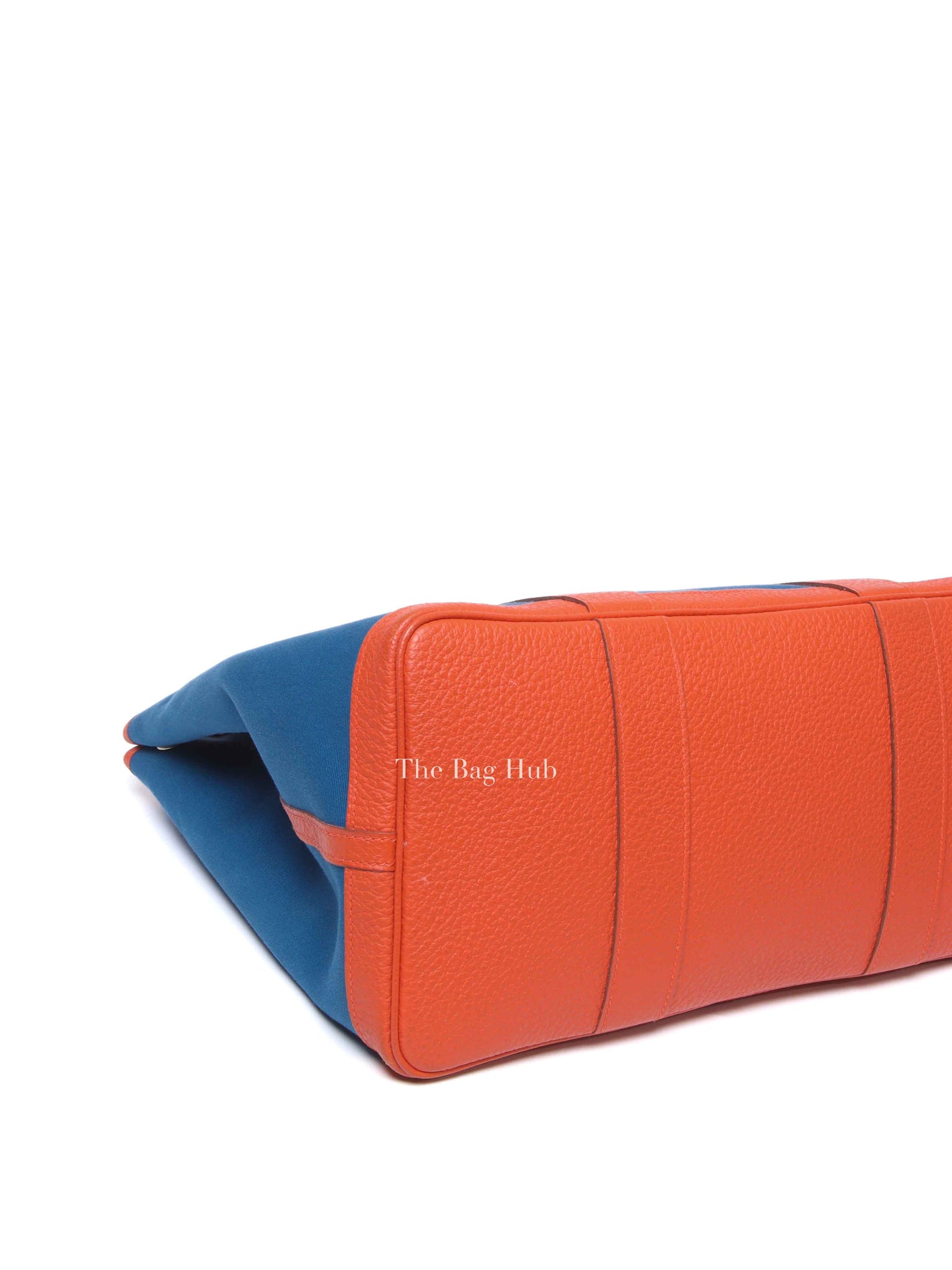 Hermes Blue/Orange Canvas Garden Party 36 Bag