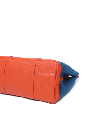 Hermes Blue/Orange Canvas Garden Party 36 Bag