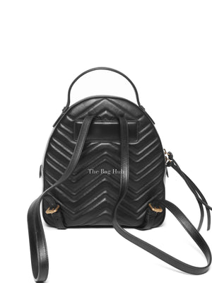 Gucci Black Calfskin Matelasse GG Marmont Dome Backpack