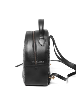 Gucci Black Calfskin Matelasse GG Marmont Dome Backpack