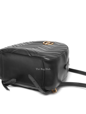 Gucci Black Calfskin Matelasse GG Marmont Dome Backpack