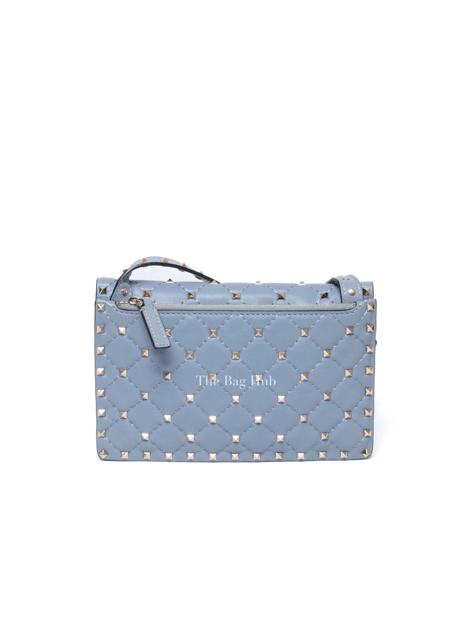 Valentino Powder Blue Leather Rockstud Spike Crossbody Bag