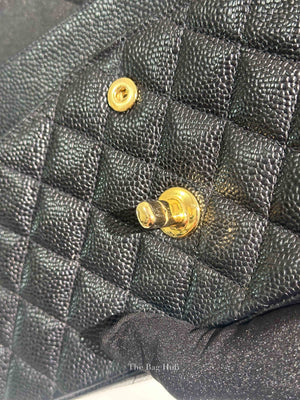 Chanel Black Caviar Classic Vintage Double Flap Medium GHW