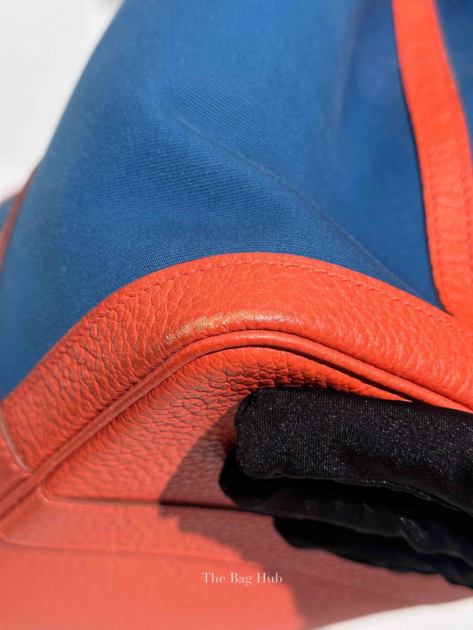 Hermes Blue/Orange Canvas Garden Party 36 Bag