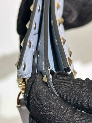 Valentino Powder Blue Leather Rockstud Spike Crossbody Bag