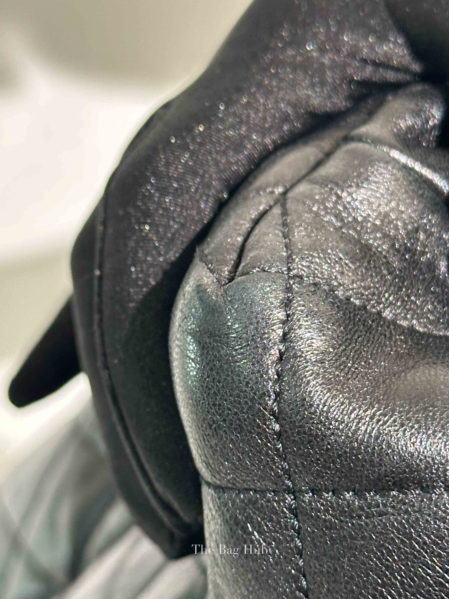Saint Laurent Black Quilted Leather Icare Shopping Tote Bag