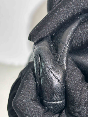 Saint Laurent Black Quilted Leather Icare Shopping Tote Bag