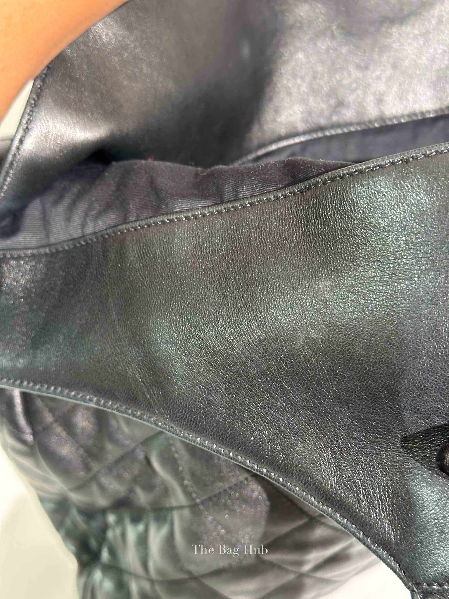 Saint Laurent Black Quilted Leather Icare Shopping Tote Bag