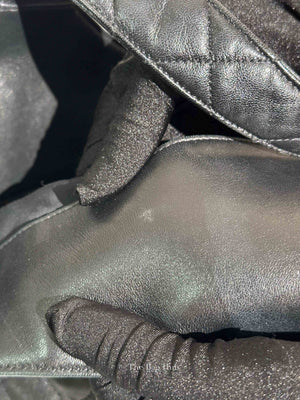 Saint Laurent Black Quilted Leather Icare Shopping Tote Bag