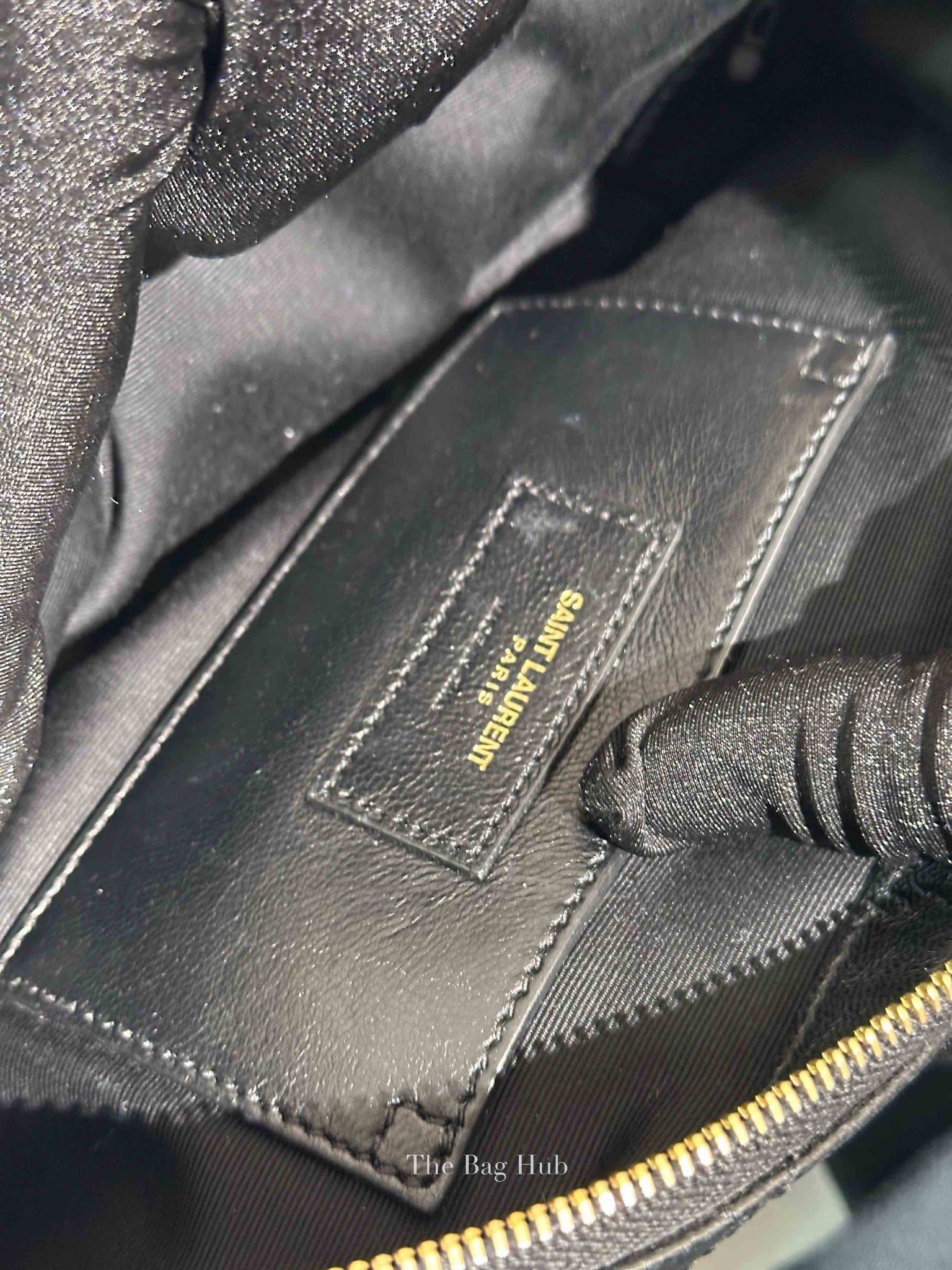 Saint Laurent Black Quilted Leather Icare Shopping Tote Bag