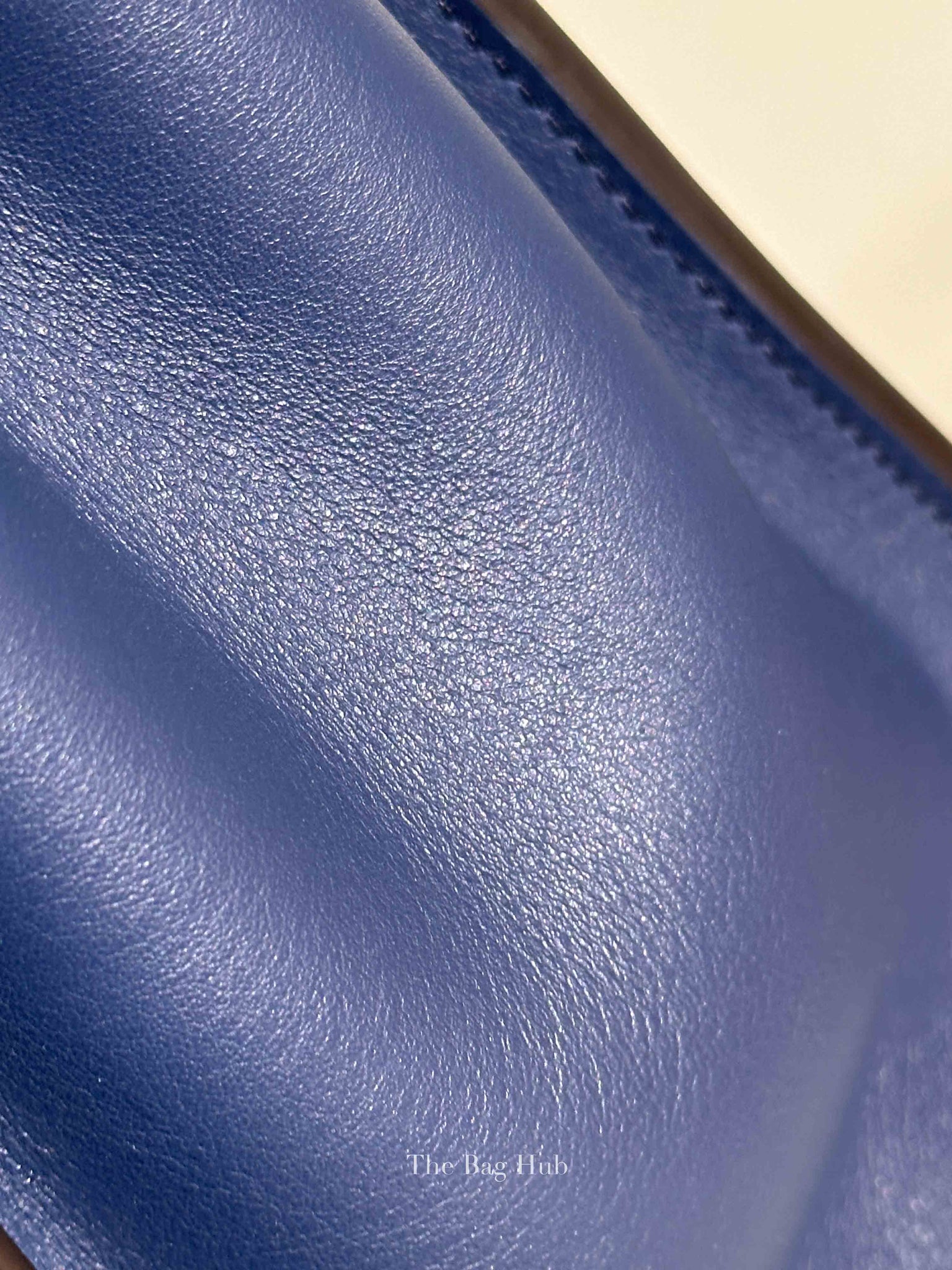 Fendi Blueberry Seta Shiny Nappa Peekaboo 3 Pocket Iconic Medium Satchel Bag
