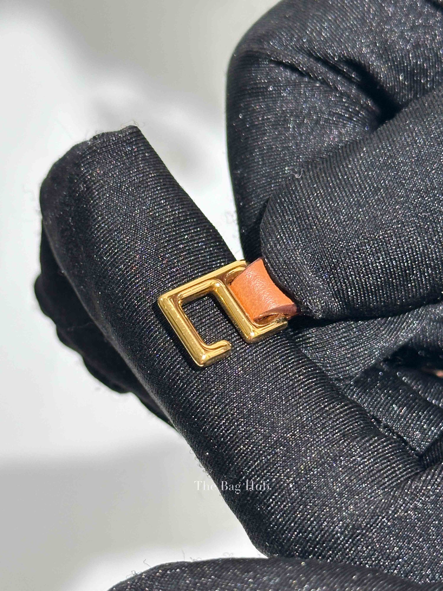 Hermes Gold Leather Gold Plated Mini Rivale Bracelet