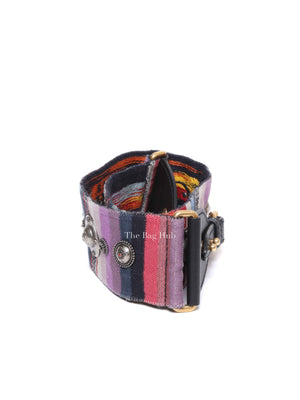 Dior Multicolor Canvas Embroidered Studded Bohemian Inspired Bag Strap