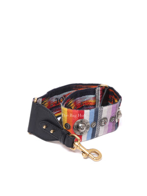 Dior Multicolor Canvas Embroidered Studded Bohemian Inspired Bag Strap