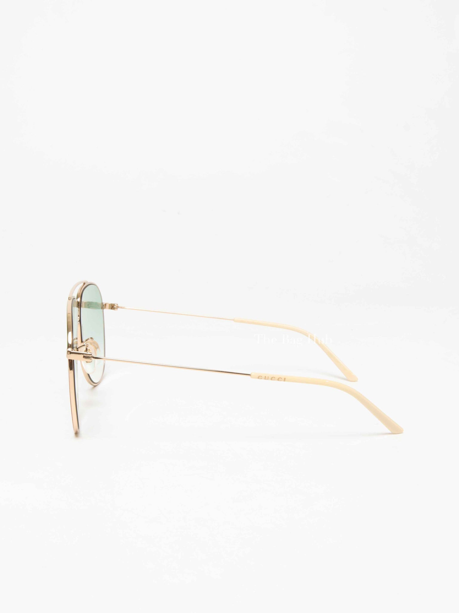 Gucci Green/Red Aviator Gradient Sunglasses