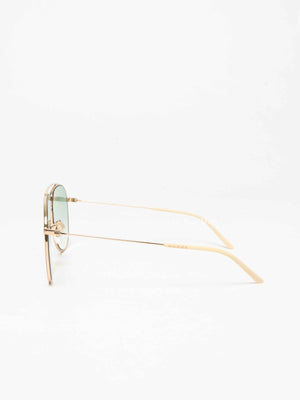 Gucci Green/Red Aviator Gradient Sunglasses