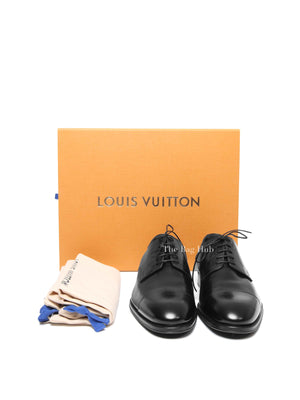 Louis Vuitton Black Leather Minister Derby Shoes Size 6.5