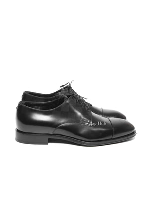 Louis Vuitton Black Leather Minister Derby Shoes Size 6.5